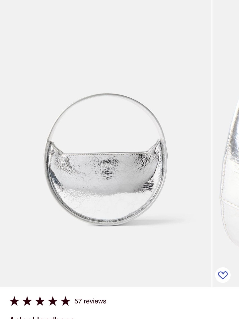 Acler Silver Round Handle Bag